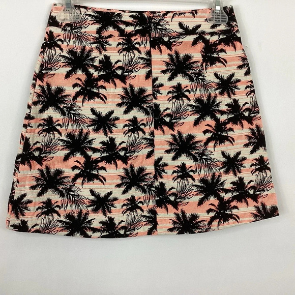Topshop Tropical Palm Tree Skirt Size 2 - Picture 5 of 9